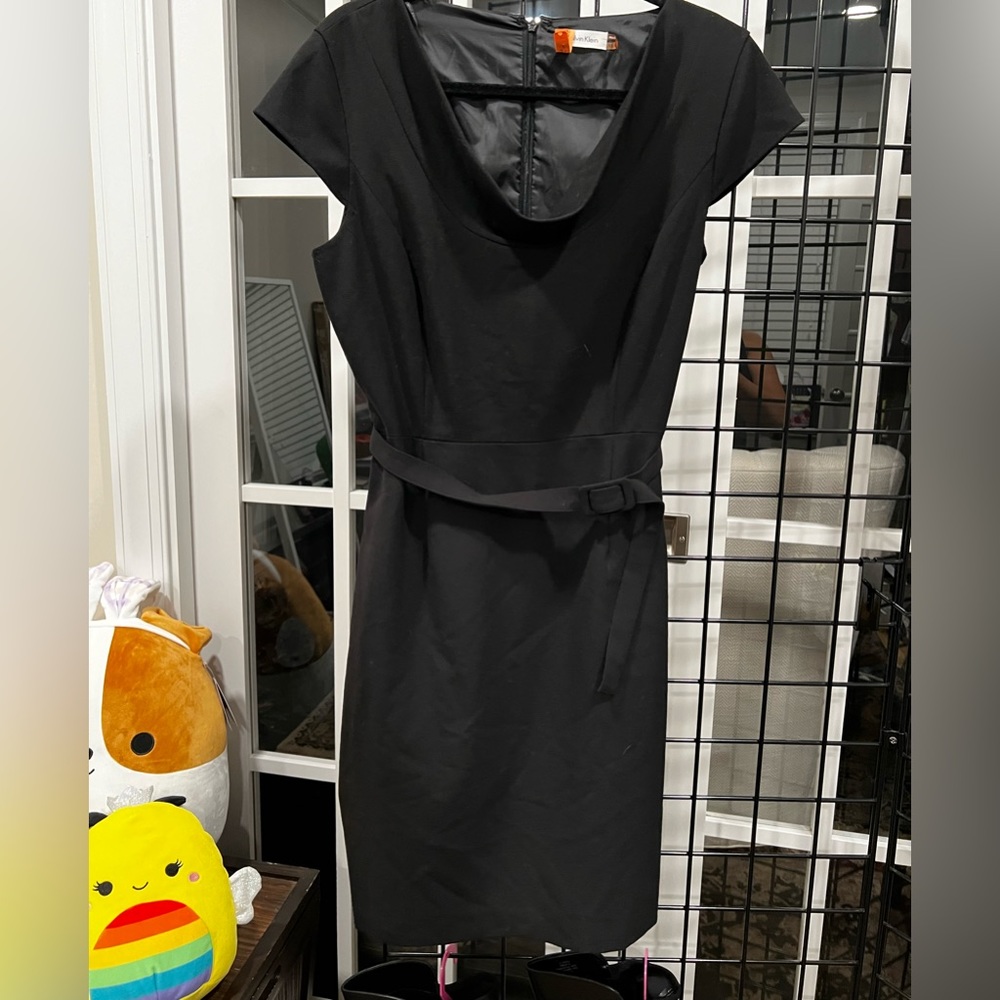Price drop! EUC black Calvin Klein Cowl Neck Dress